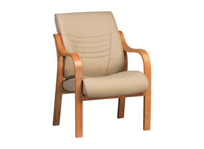 Chair Imitation leather Design Upholstered Chair Beige Chairs Dining room chair Office chair