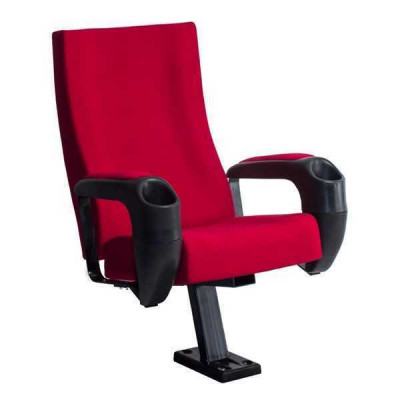 Modern Armchair Armchair Sofa 1 Seater for Theater Cinema Design Luxury Red Textile