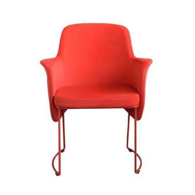 Modern Dining room chair Chair Kitchen Chair Armchair Seater Fabric Modern Wood Red