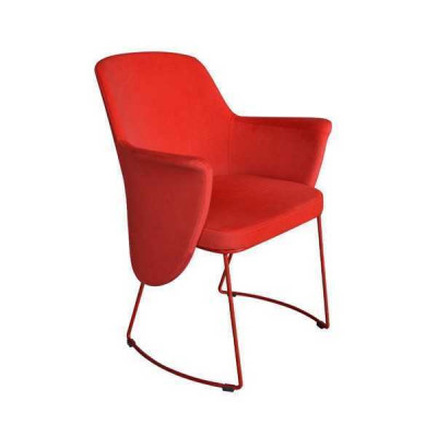 Modern Dining room chair Chair Kitchen Chair Armchair Seater Fabric Modern Wood Red