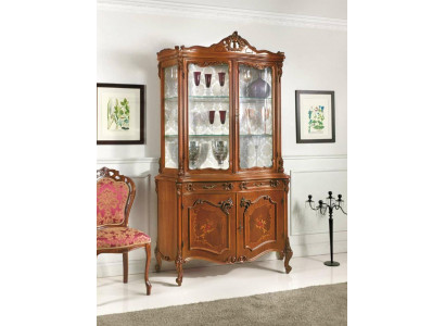 Display case Dining room Sideboard Real wood Cabinets Italian Furniture Glass Wardrobe new