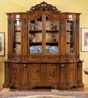 Display cabinets Solid Wood Glass Wardrobe Real wood Display case Living room Furniture Sideboard