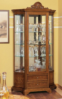 Furniture Glass Cabinet Display Case Wood Showcases Glass Wardrobe Cabinets Shelves Italy