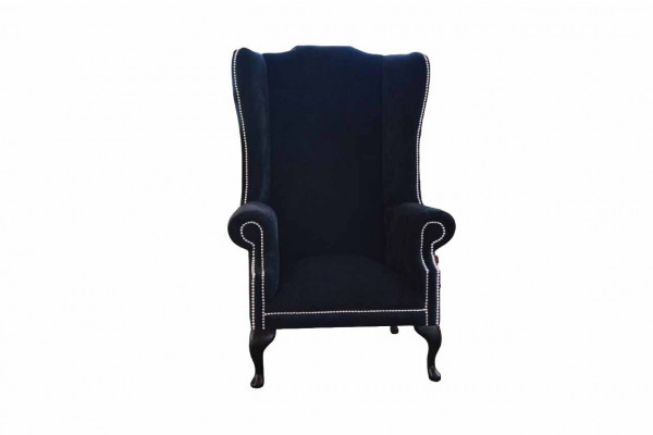 Chesterfield Wing Chair Design Luxury Fabric Sofas Textile 1 Seater Upholstery