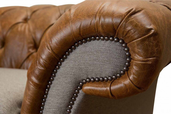 Design Chesterfield Armchair 1 Seater Couch Luxury Classic Textile Sofas