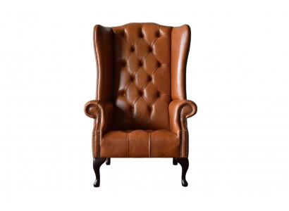 Armchair Wing Chair Chesterfield Luxury Seater Living room Brown new