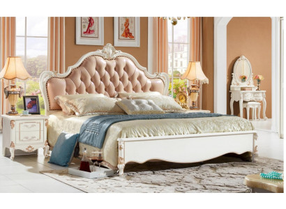 Double Bed Chesterfield Bedroom Beds Furniture Baroque Rococo 3pcs