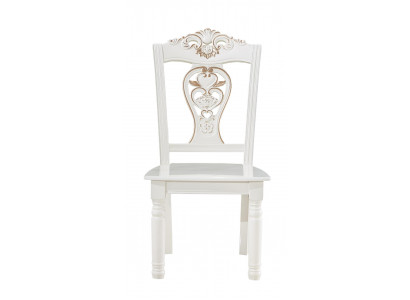 Armchair White Luxury Dining room Furniture Elegant Chairs Classic Wood