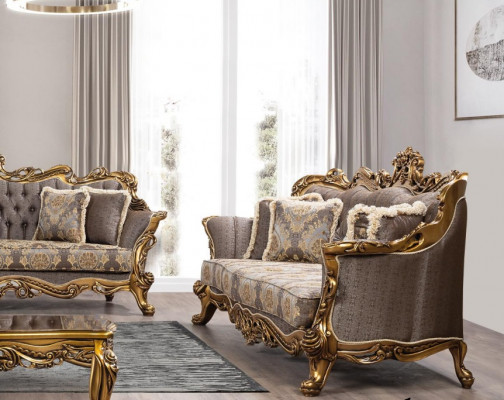 Three Seater Sofa 3 Seater Triple Sofa Sofa Sofas Armchair Seat Fabric Style Baroque