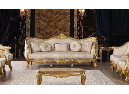 Three Seater Sofa 3 Seater Baroque Rococo Sofa Sofas Armchair Seat Fabric Style Couch