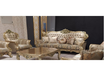 Classic r Three Seater Sofa 3 Seater Sofas Fabric Style Baroque Living room Seat new