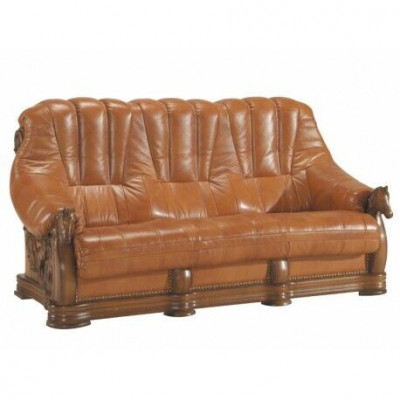 Classic Sofa set Couch Upholstery Seat Sofa Leather Wood 3+2+2 Set Suite