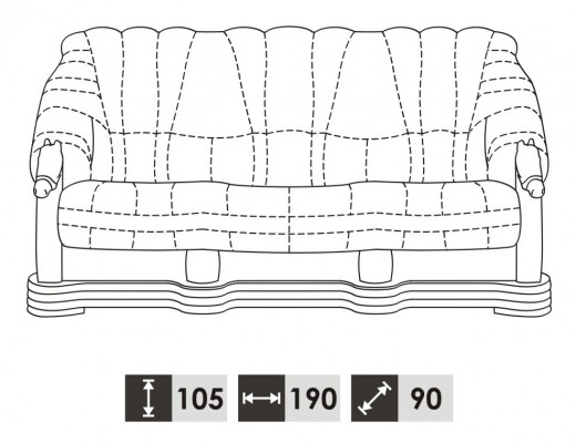 Classic Sofa set Couch Upholstery Seat Sofa Leather Wood 3+2+2 Set Suite