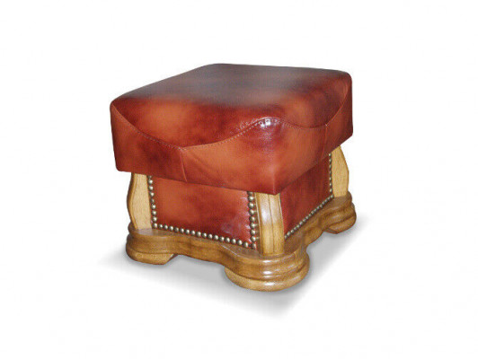 XXL Footstool Club Lounge Stool Leather Textile Decor Ottoman Designer Pufa