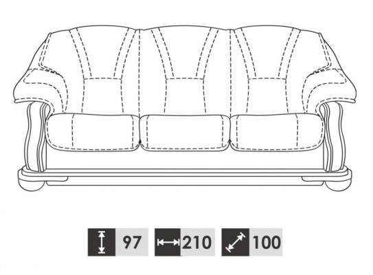 Classic Sofa set Upholstery 3+2 Seater Suite Leather wooden frame