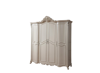 Exquisite three-door White Wardrobe in Classic n style