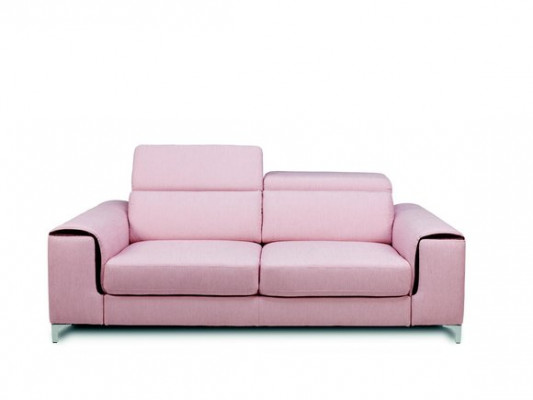 A respectable modern and comfortable 2-seater sofa in a stylish pink color