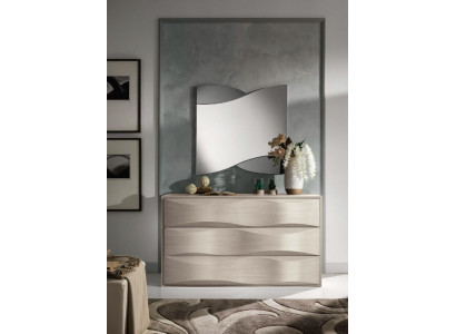 Set Chest of drawers with Mirror Chests of drawers Console Group Wood Cabinet Bedroom Modern