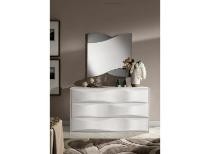 Luxury Set Chest of drawers with Mirror Chests of drawers Console Suite Wood Modern Design White