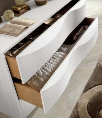 Luxury Set Chest of drawers with Mirror Chests of drawers Console Suite Wood Modern Design White