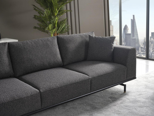 Sofa set Sofa 4 Seater Four Seater Armchair Set Fabric Modern Gray