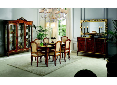 Dining table 6 Chairs Display case Chest of drawers Mirror Complete's Dining room Suite 10pcs